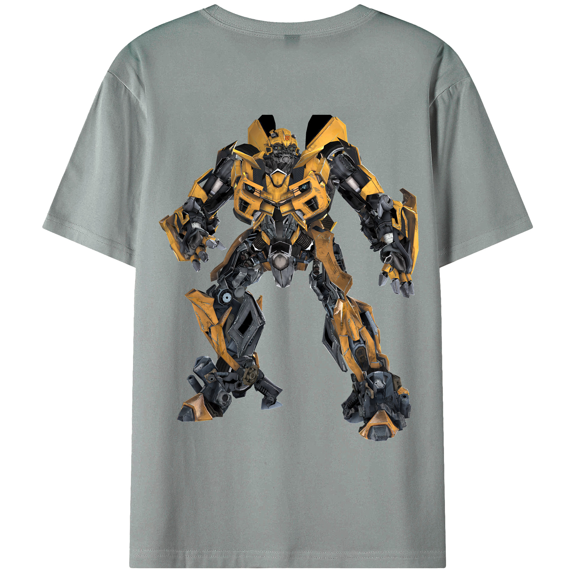 （画像用） Transformers トランスフォーマー 綿100％ メンズ半袖Tシャツ（バックプリント） 通気性